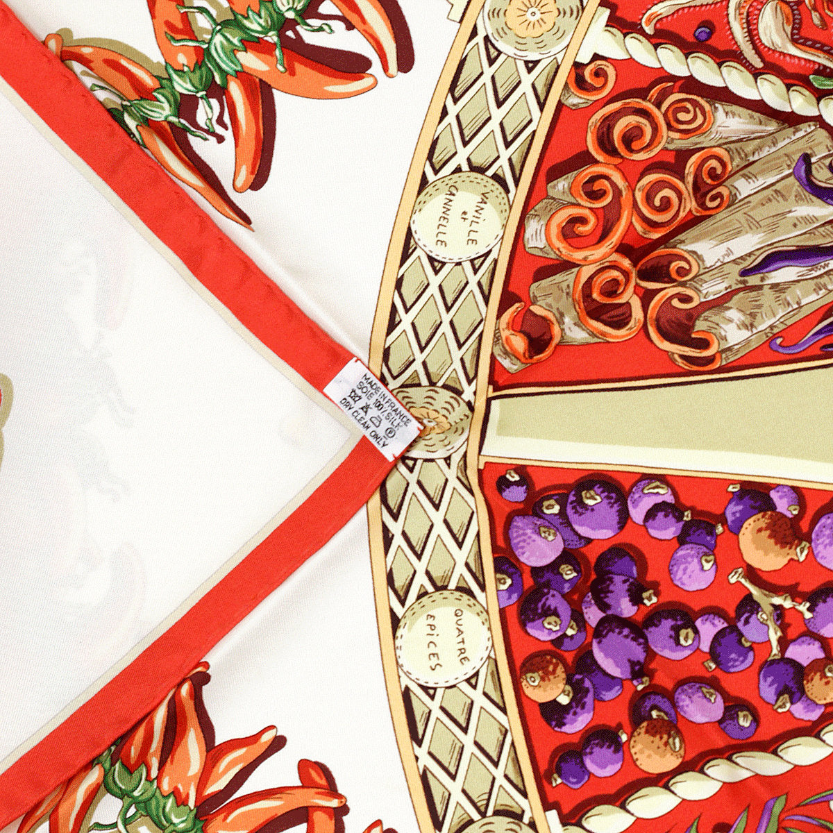 Hermes Scarf "Aux Pays de Epices" by Annie Faivre 90cm Silk | Carre Foulard