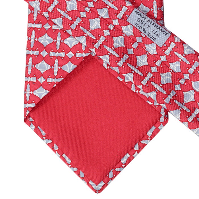 Hermes Men's Silk Tie Geometric Pattern 5517 | Necktie Cravate