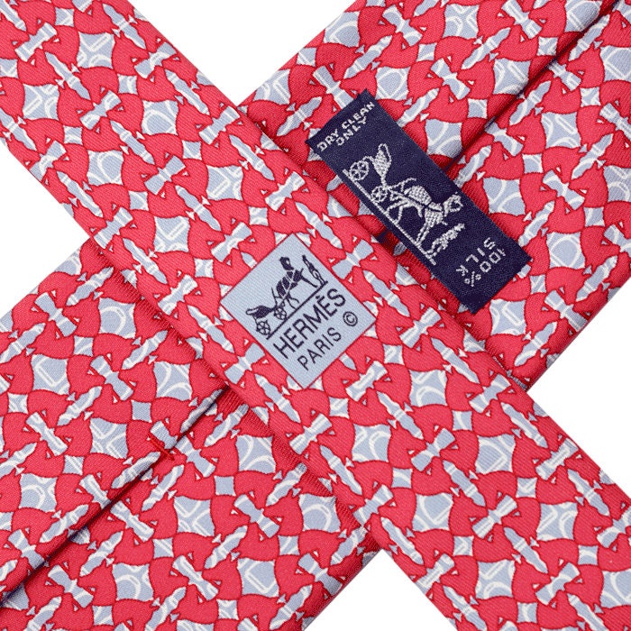 Hermes Men's Silk Tie Geometric Pattern 5517 | Necktie Cravate