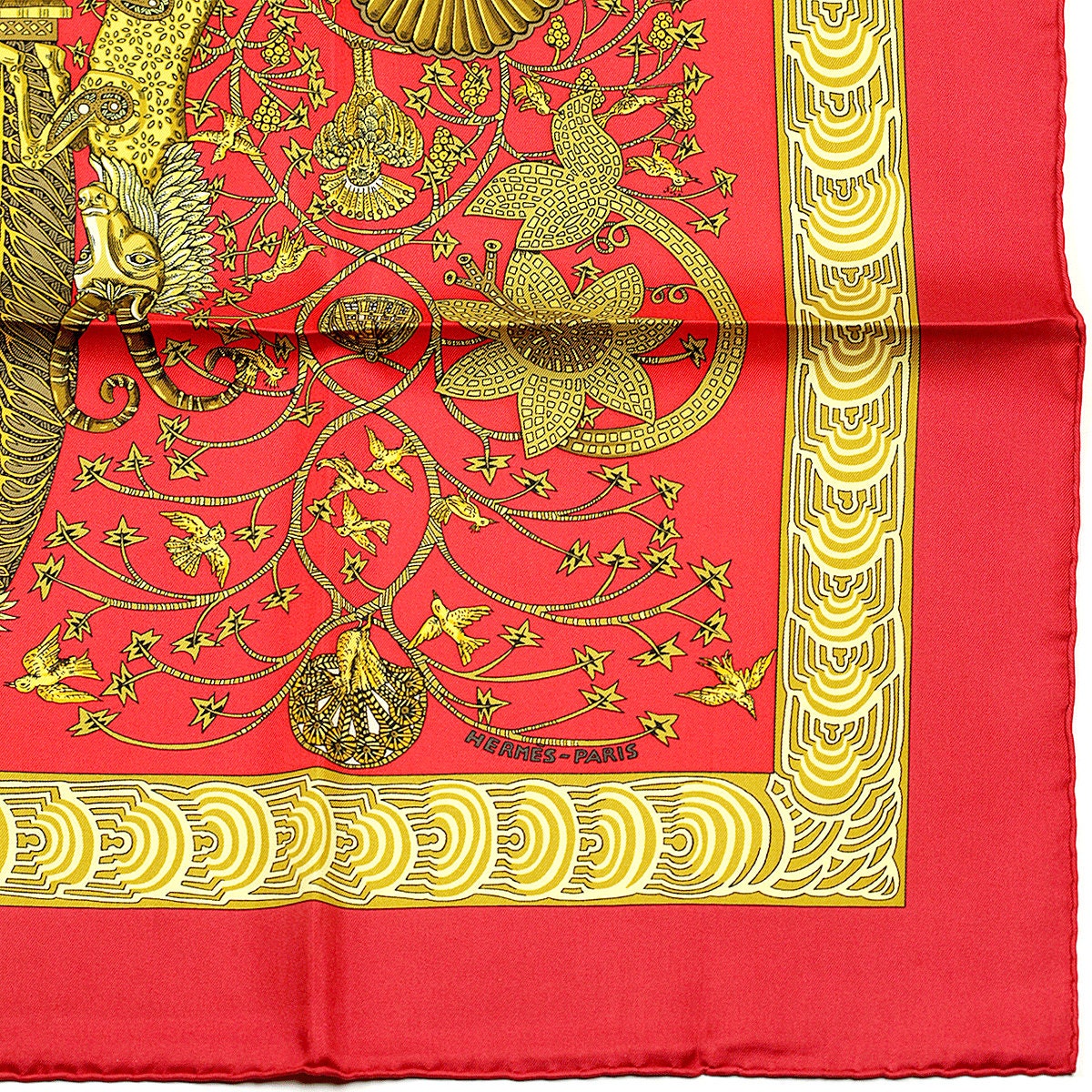 Hermes Scarf "Les Legendes de L'Arbre" by Annie Faivre 90cm Silk