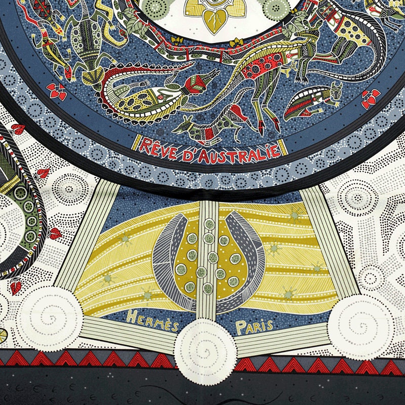 Hermes Scarf "Reve d'Australie" by Zoe Pauwels 90cm Silk | Carre Foulard