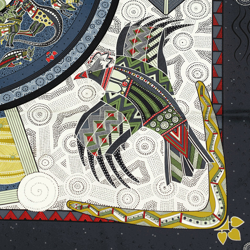 Hermes Scarf "Reve d'Australie" by Zoe Pauwels 90cm Silk | Carre Foulard