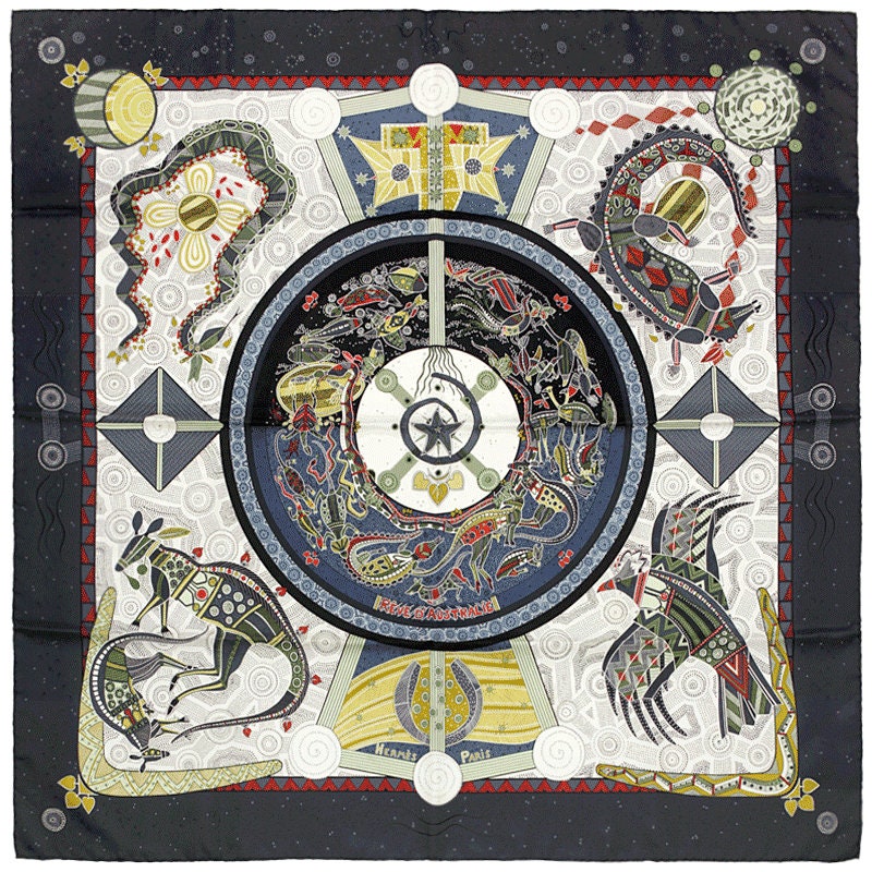 Hermes Scarf "Reve d'Australie" by Zoe Pauwels 90cm Silk | Carre Foulard