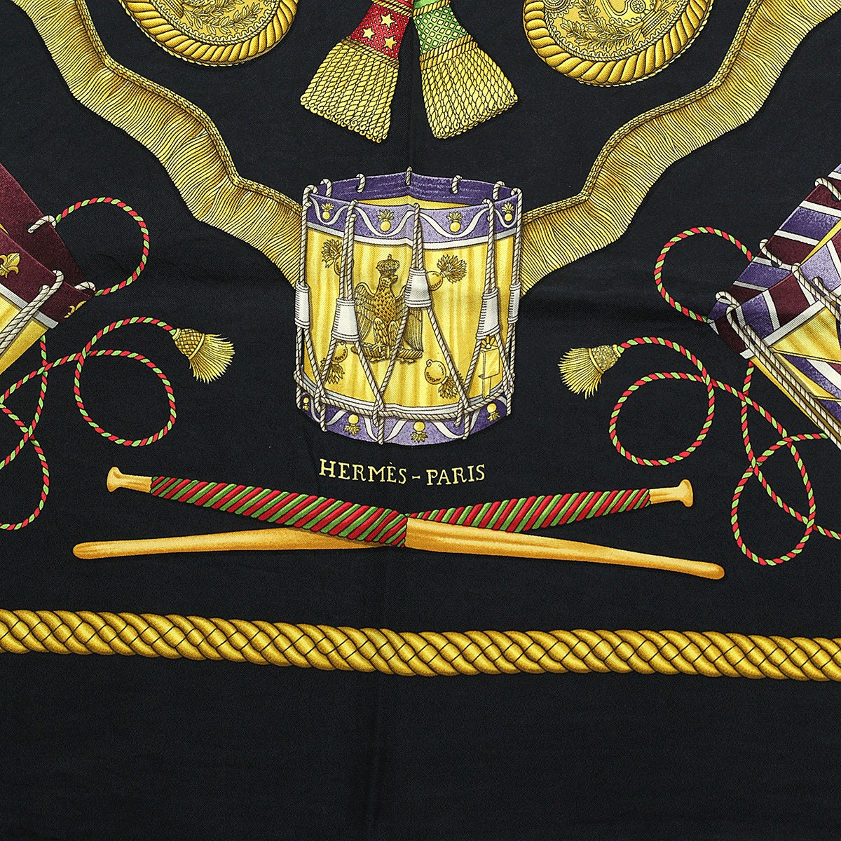 Hermes Scarf "Les Tambours" by Joachim Metz 90cm Silk | Carre Foulard