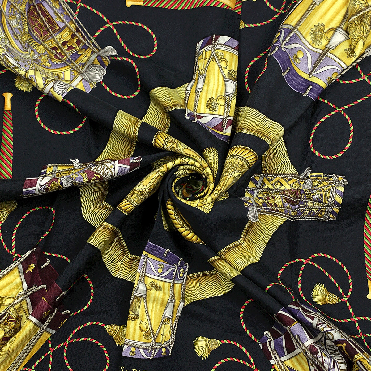 Hermes Scarf "Les Tambours" by Joachim Metz 90cm Silk | Carre Foulard