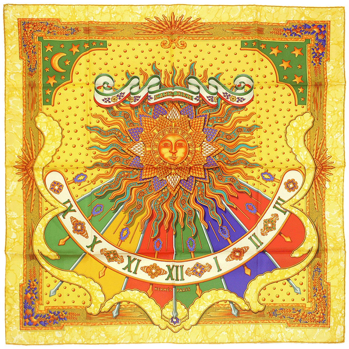 Hermes Scarf "Carpe Diem" by Joachim Metz 90cm Silk | Carre Foulard NIB