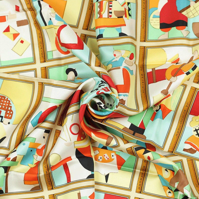 Hermes Scarf "Les Petit Metiers de Paris" by Karen Petrossian 90cm Silk | Carre Foulard