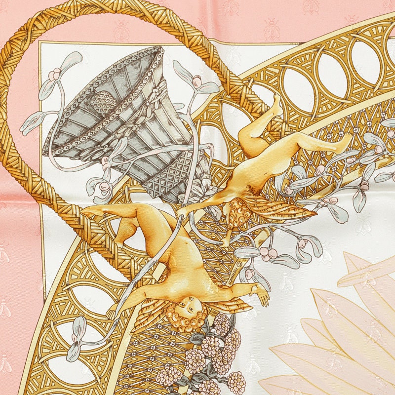 Hermes Scarf "Amours" by Annie Faivre 90cm Silk Jacquard | Carre Foulard