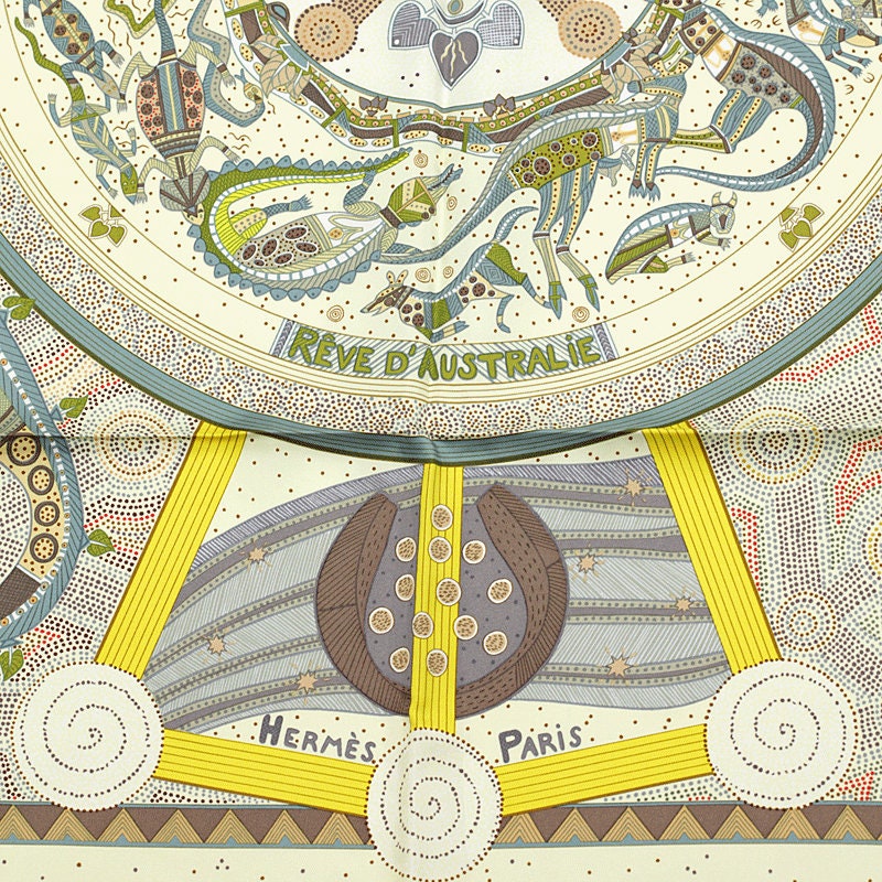 Hermes Scarf "Reve d'Australie" by Zoe Pauwels 90cm Silk | Carre Foulard