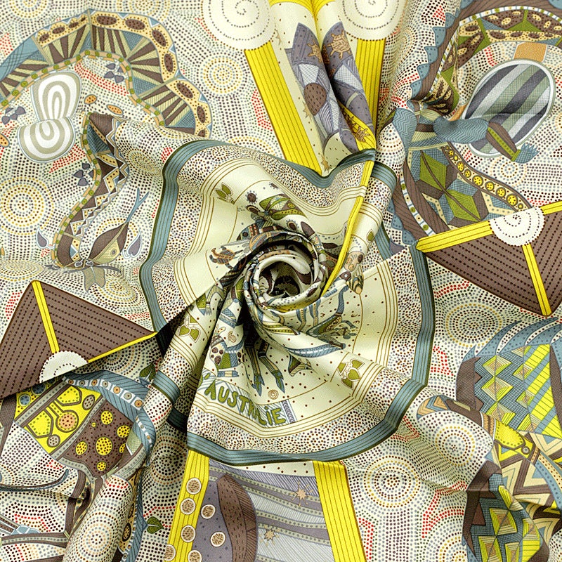 Hermes Scarf "Reve d'Australie" by Zoe Pauwels 90cm Silk | Carre Foulard