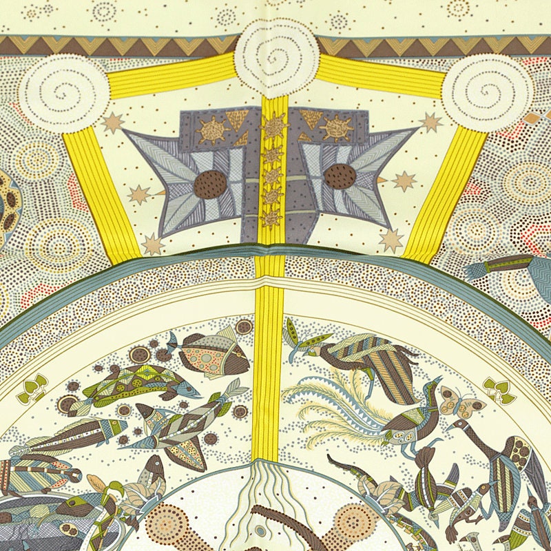 Hermes Scarf "Reve d'Australie" by Zoe Pauwels 90cm Silk | Carre Foulard