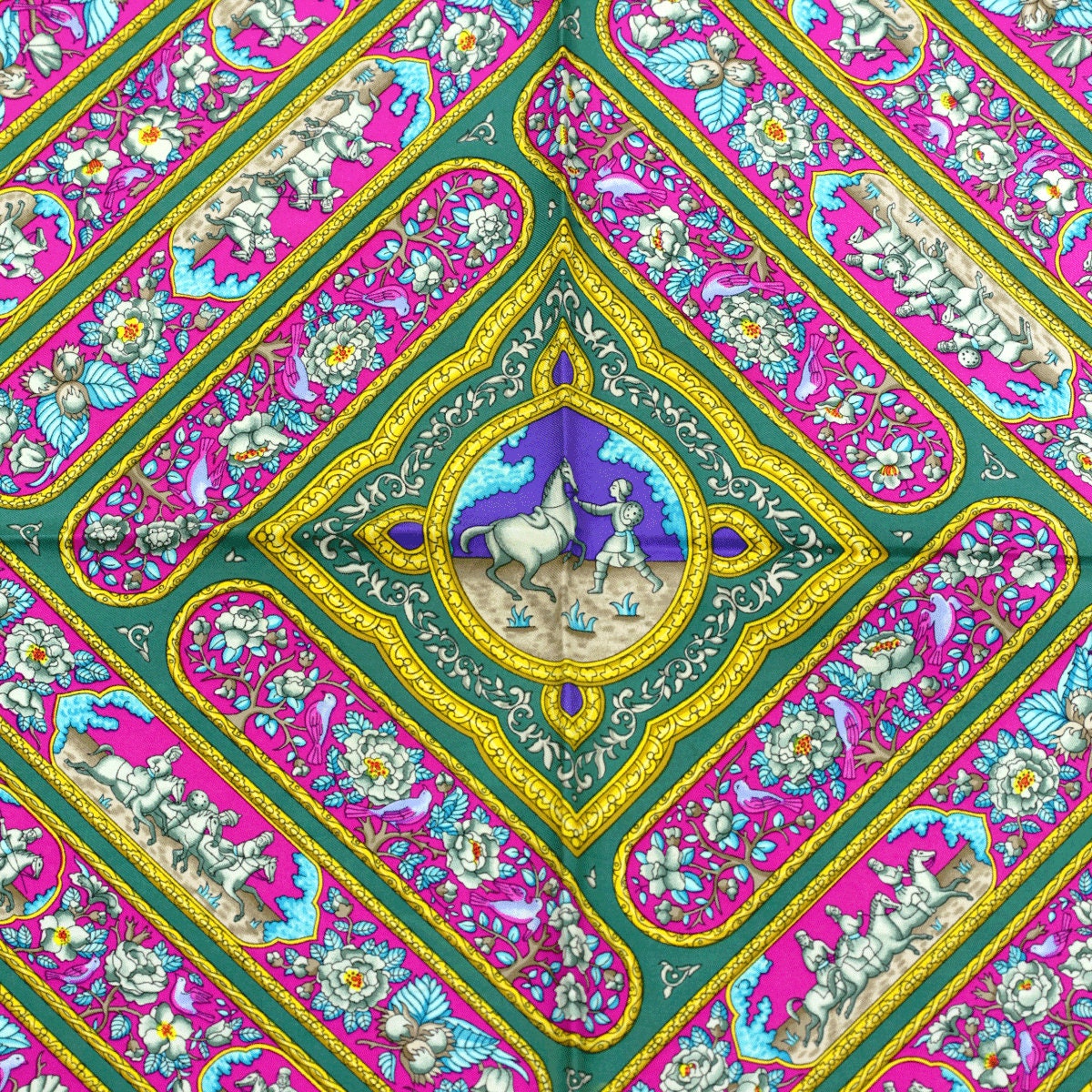 Hermes Scarf "Qalamdan" by Catherine Baschet 90cm Silk | Foulard Carre