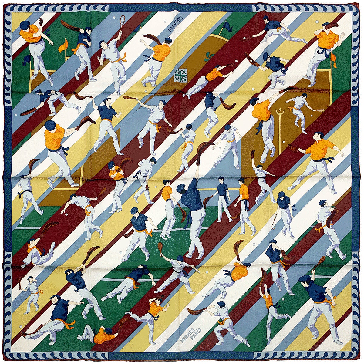 Hermes Scarf "Pilotari" by Hubert de Watrigant 90cm Silk | Carre Foulard