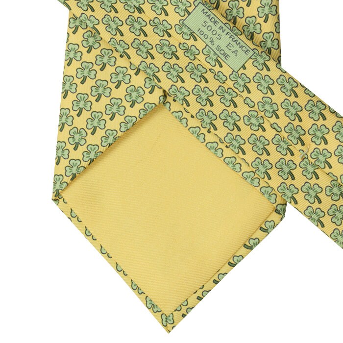 Hermes Men's Silk Tie Clovers Pattern 5005 | Necktie Cravate