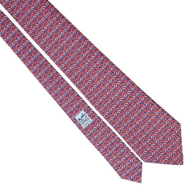 Hermes Men's Silk Tie Geometric Pattern 7759 | Necktie Cravate