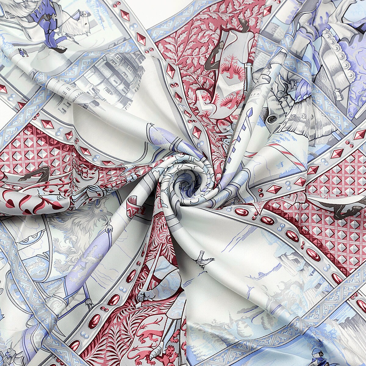 Hermes Scarf "La Vie a Cheval" by Laurence Bourthoumieux 90cm Silk | Carre Foulard