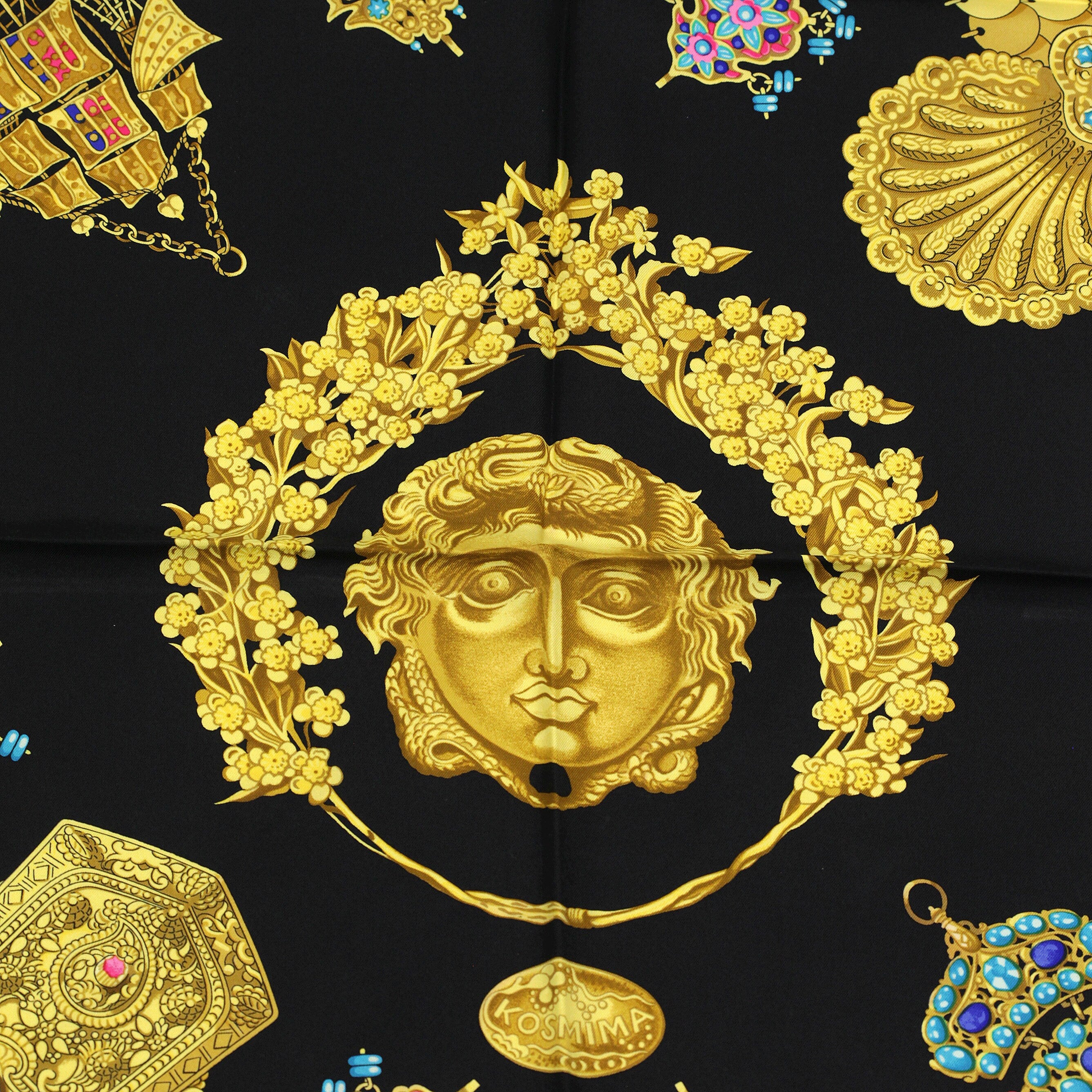 Hermes Scarf "Kosmima" by Julia Abadie Vintage 90cm Silk