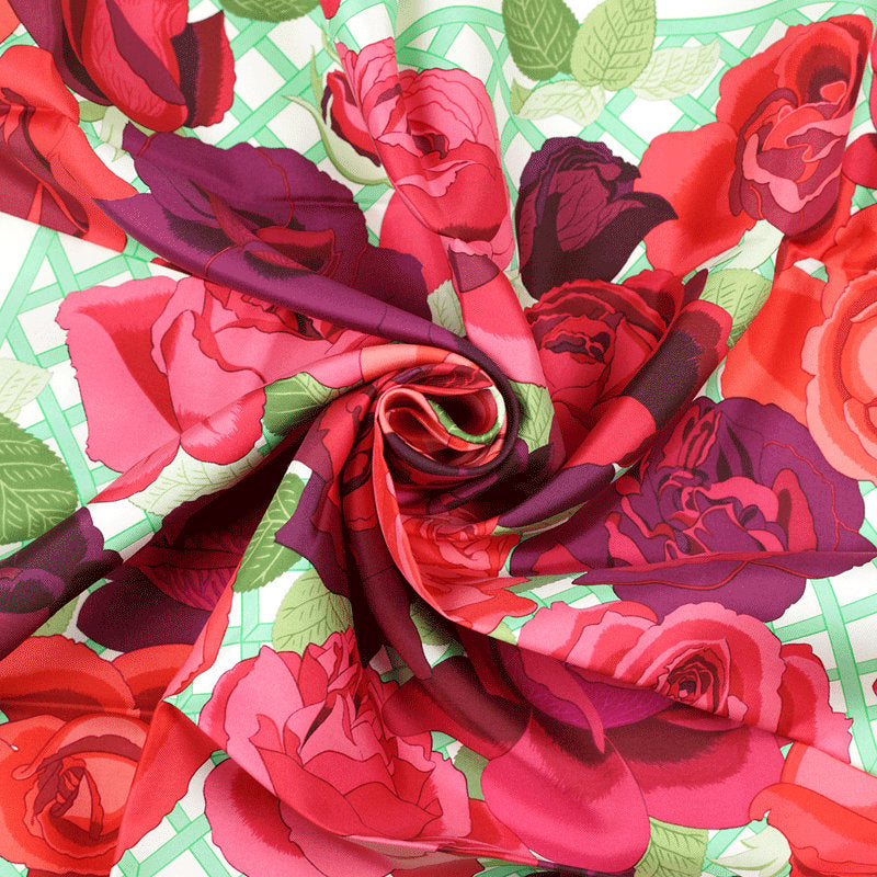 Hermes Scarf "Roseraie" by Christiane Vauzelles 90cm Silk | Carre Foulard