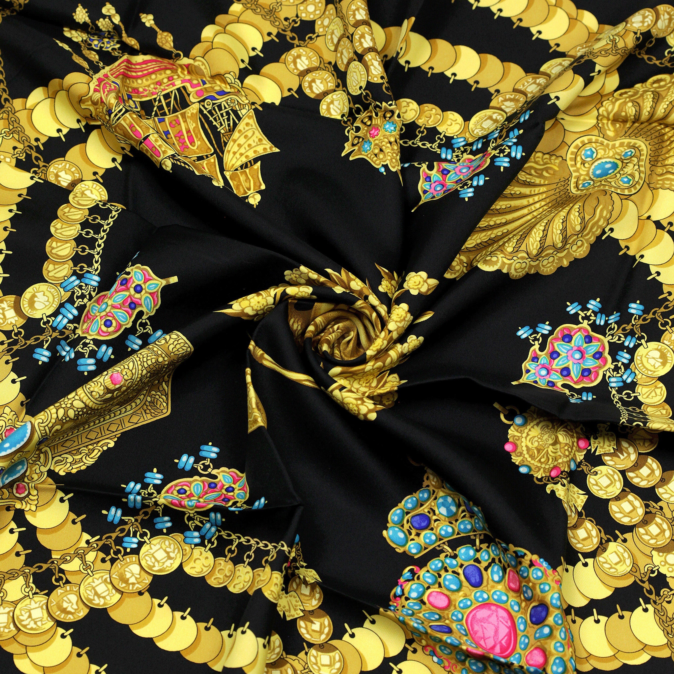 Hermes Scarf "Kosmima" by Julia Abadie Vintage 90cm Silk