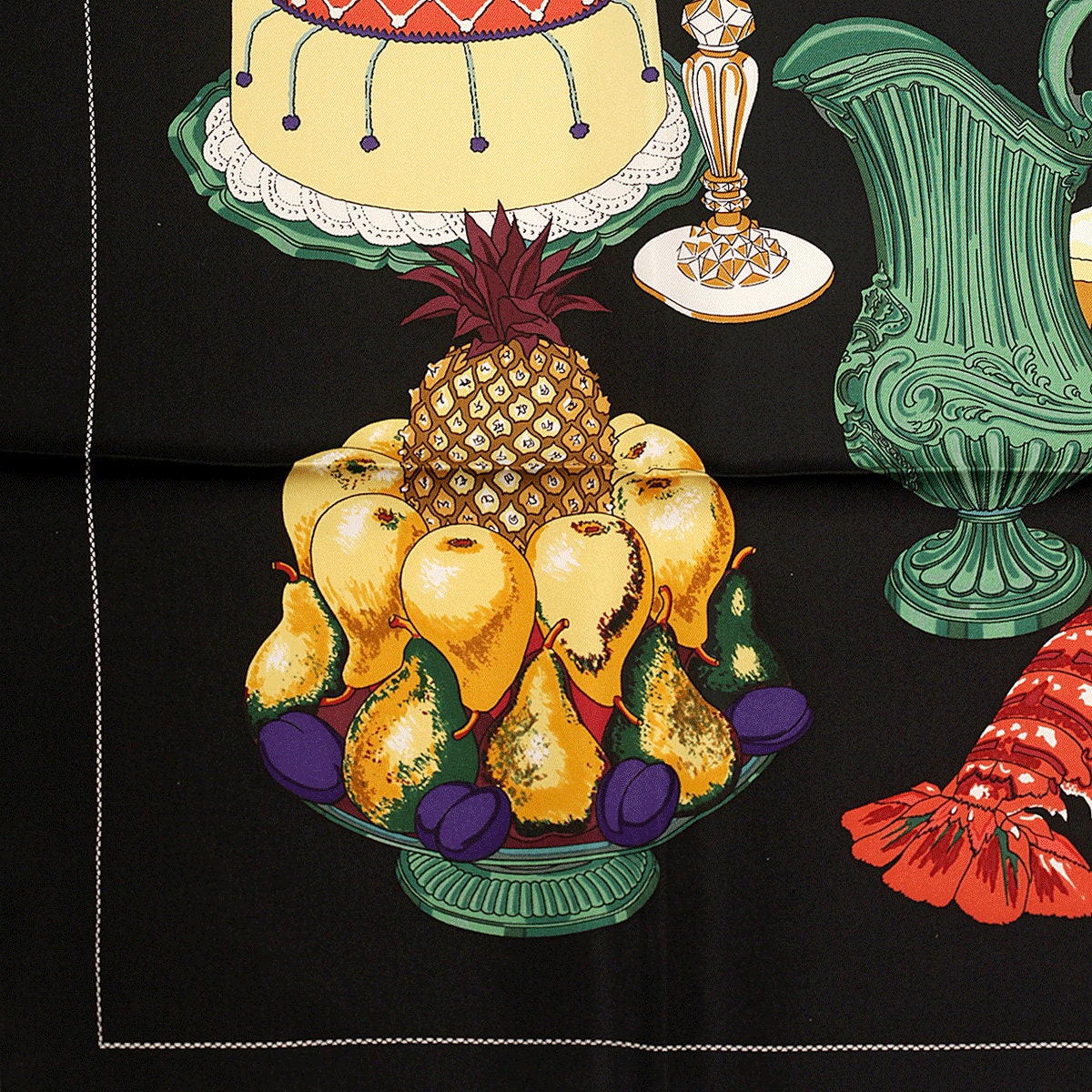 Hermes Scarf "Gastronomie" by Christiane Vauzelles 90cm Silk