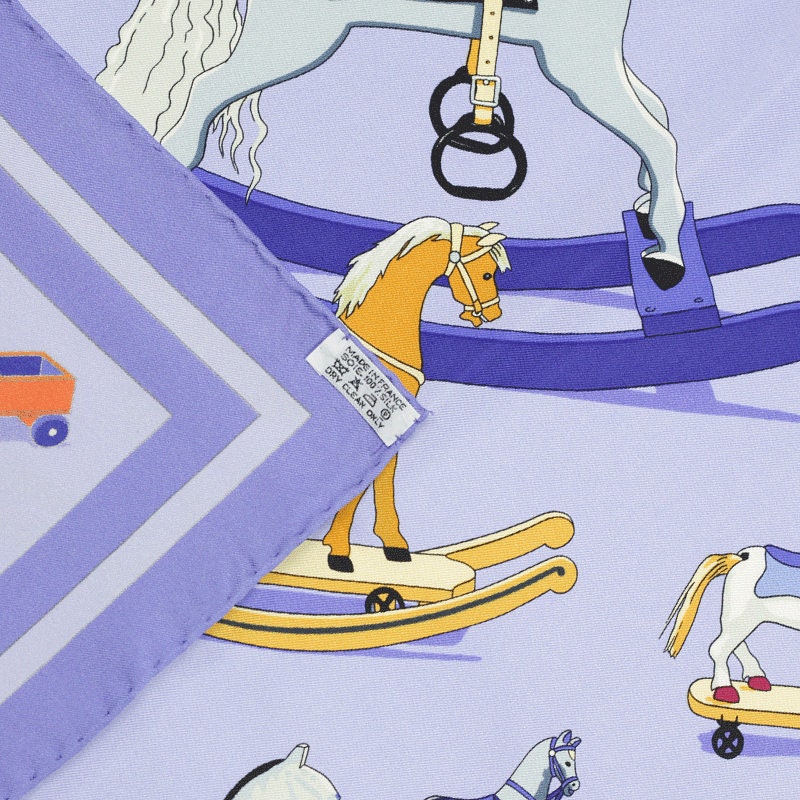 Hermes Scarf "Raconte-Moi le Cheval" by Dimitri Rybaltchenko 90cm Silk