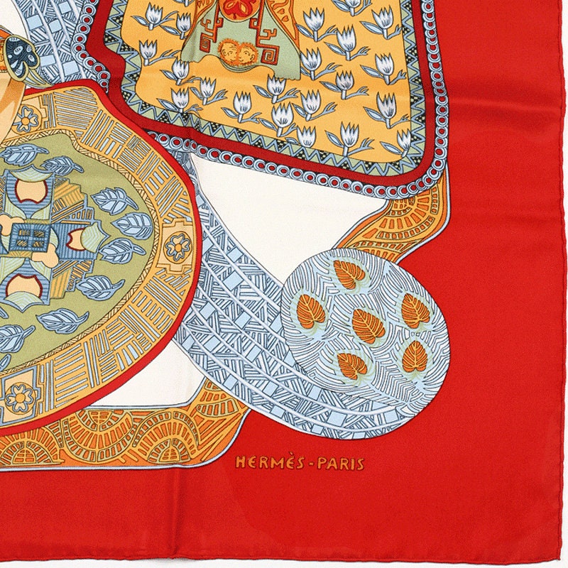 Hermes Scarf "Art des Steppes" by Annie Faivre 90cm Silk | Foulard Carre