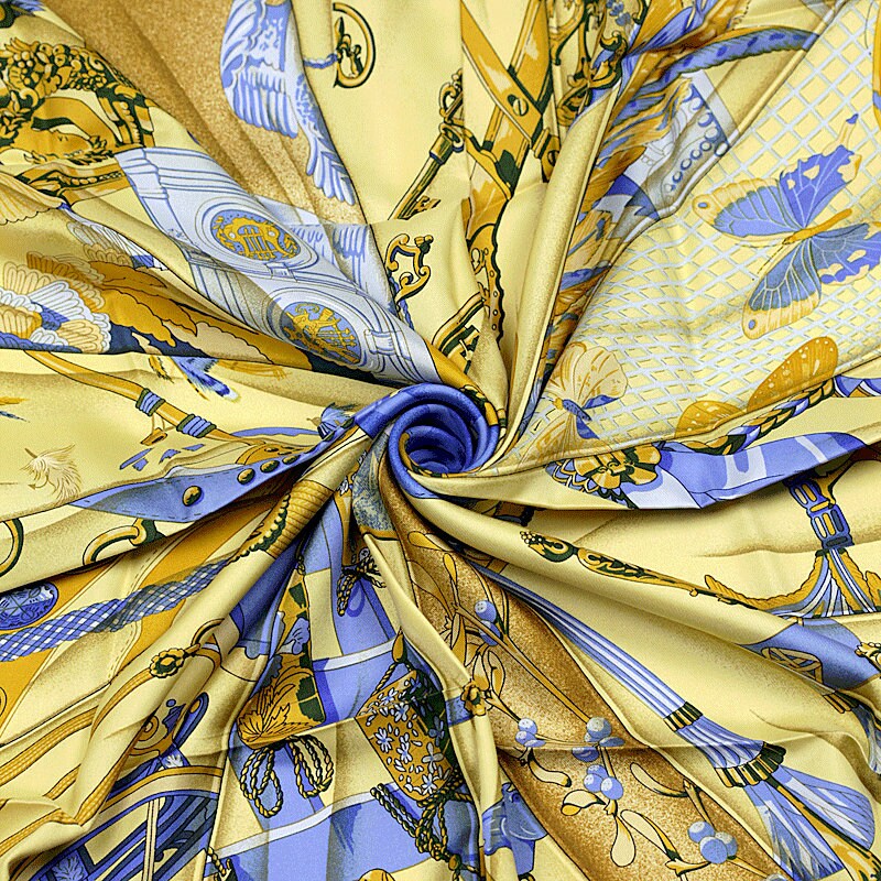 Hermes Scarf "Soleil de Soie" by Caty Latham 90cm Silk | Carre Foulard
