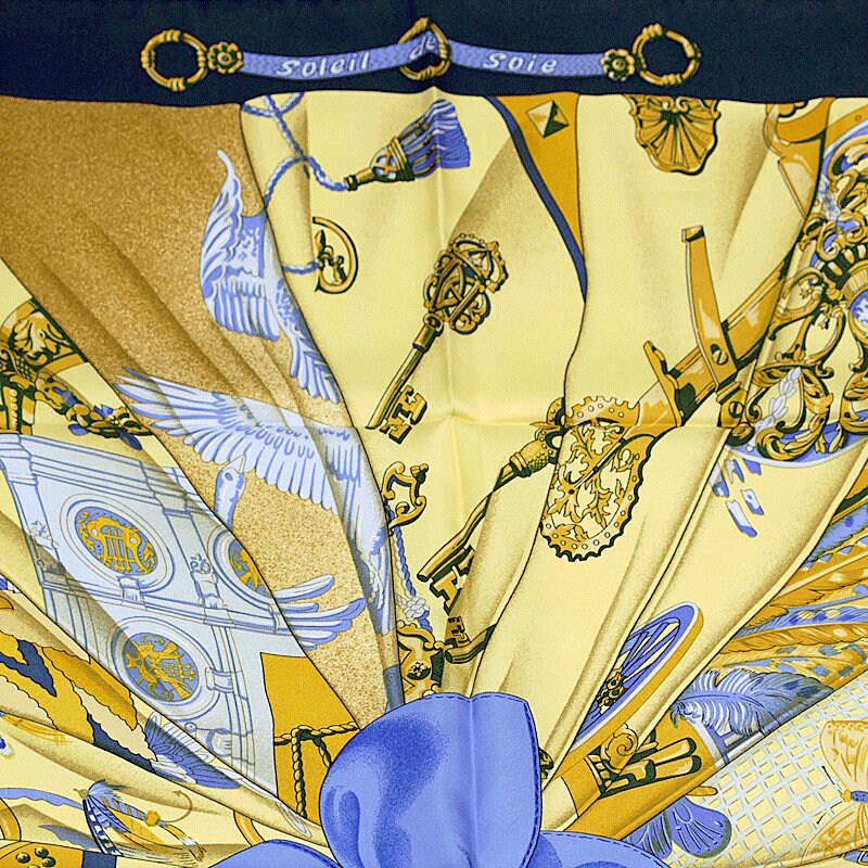 Hermes Scarf "Soleil de Soie" by Caty Latham 90cm Silk | Carre Foulard