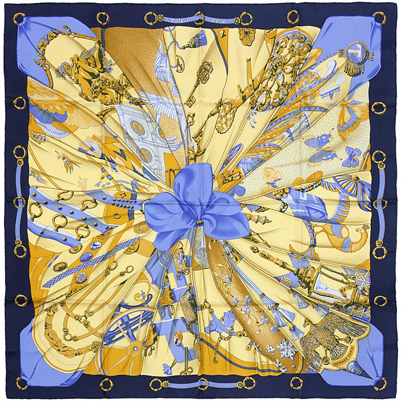 Hermes Scarf "Soleil de Soie" by Caty Latham 90cm Silk | Carre Foulard