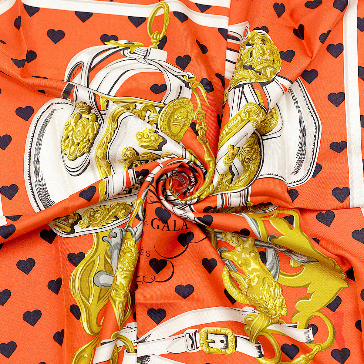 Limited Edition Hermes Scarf "Brides de Gala Love" by Hugo Grygkar 90cm Silk | Foulard Carre