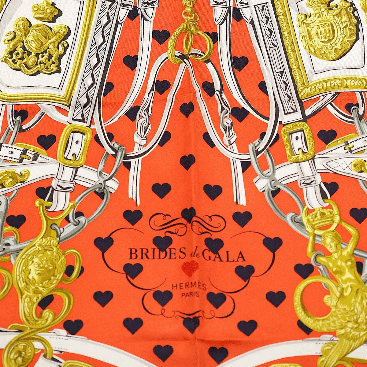 Limited Edition Hermes Scarf "Brides de Gala Love" by Hugo Grygkar 90cm Silk | Foulard Carre