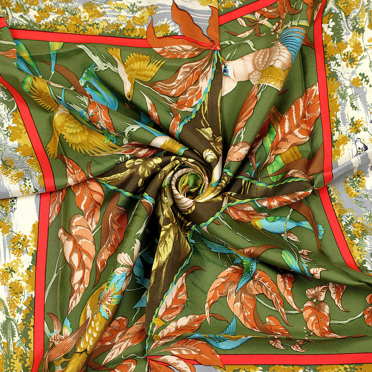 Hermes Scarf "Tropiques" by Laurence Bourthoumieux 90cm Silk | Carre Foulard