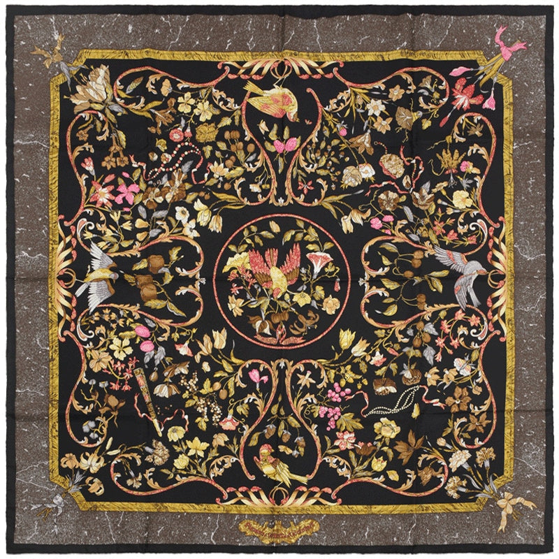 Hermes Scarf "Pierres d'Orient et d'Occident" by Zoe Pauwels 90cm Silk