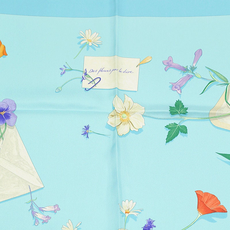Hermes Scarf "Des Fleurs Pour Le Dire" by Leigh P. Cook 90cm Silk | Carre