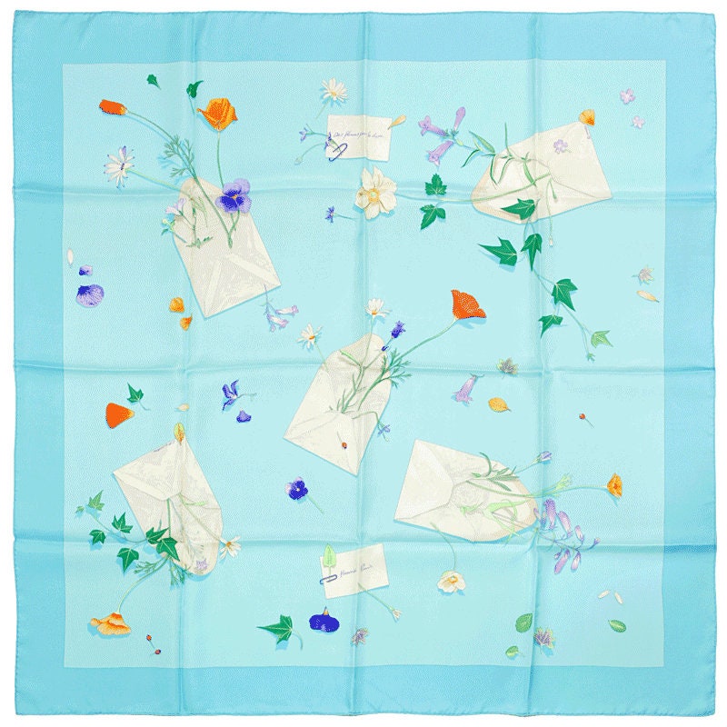 Hermes Scarf "Des Fleurs Pour Le Dire" by Leigh P. Cook 90cm Silk | Carre