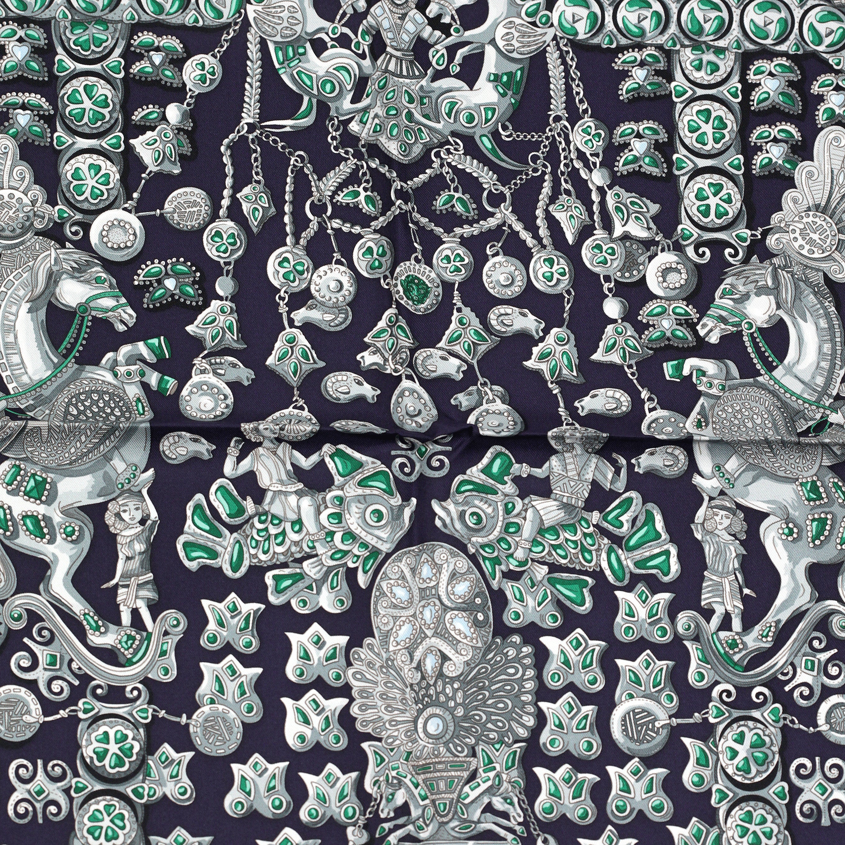 Hermes Scarf "Tresors Retrouves" by Annie Faivre 90cm Silk | Carre Foulard