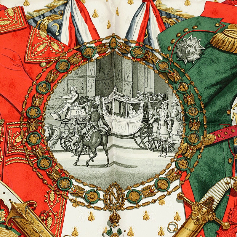 Hermes Scarf "Napoleon" by Philippe Ledoux 90cm Silk Jacquard | Carre Foulard