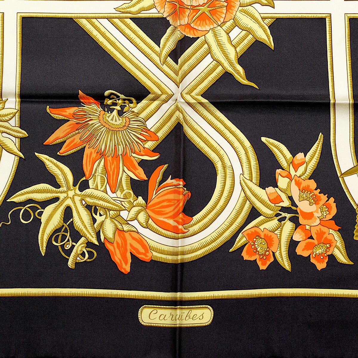 Hermes Scarf "Caraibes" by Christiane Vauzelles 90cm Silk | Foulard Carre