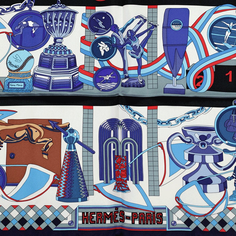 Hermes Scarf "Les Trophees" by Pierre Marie 90cm Silk | Carre Foulard