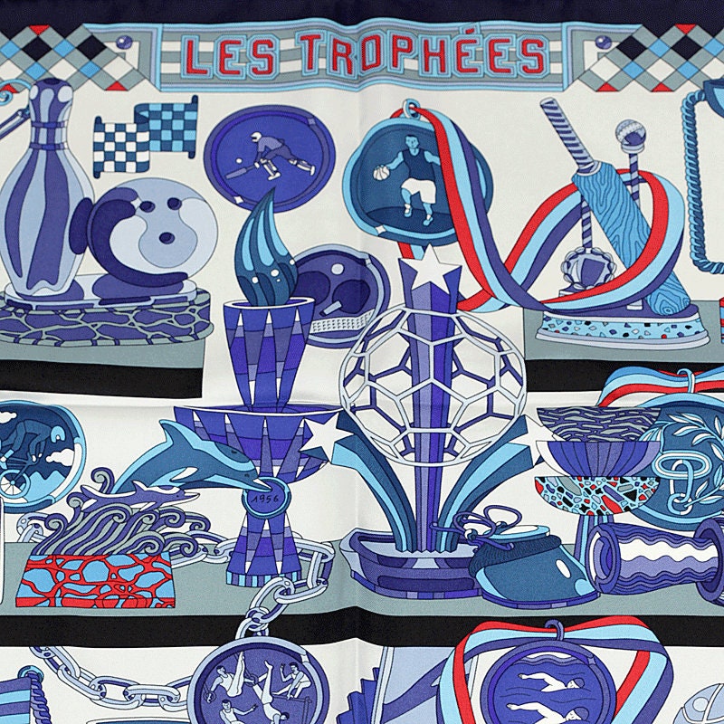 Hermes Scarf "Les Trophees" by Pierre Marie 90cm Silk | Carre Foulard