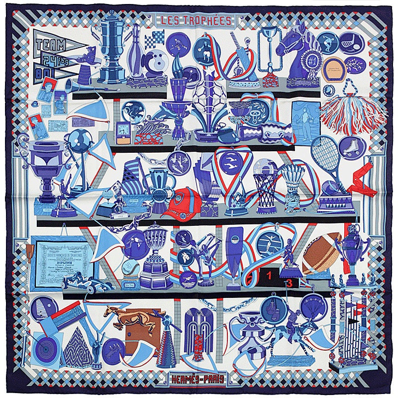 Hermès Les Trophées エルメス シルクスカーフ Hermes Scarf 