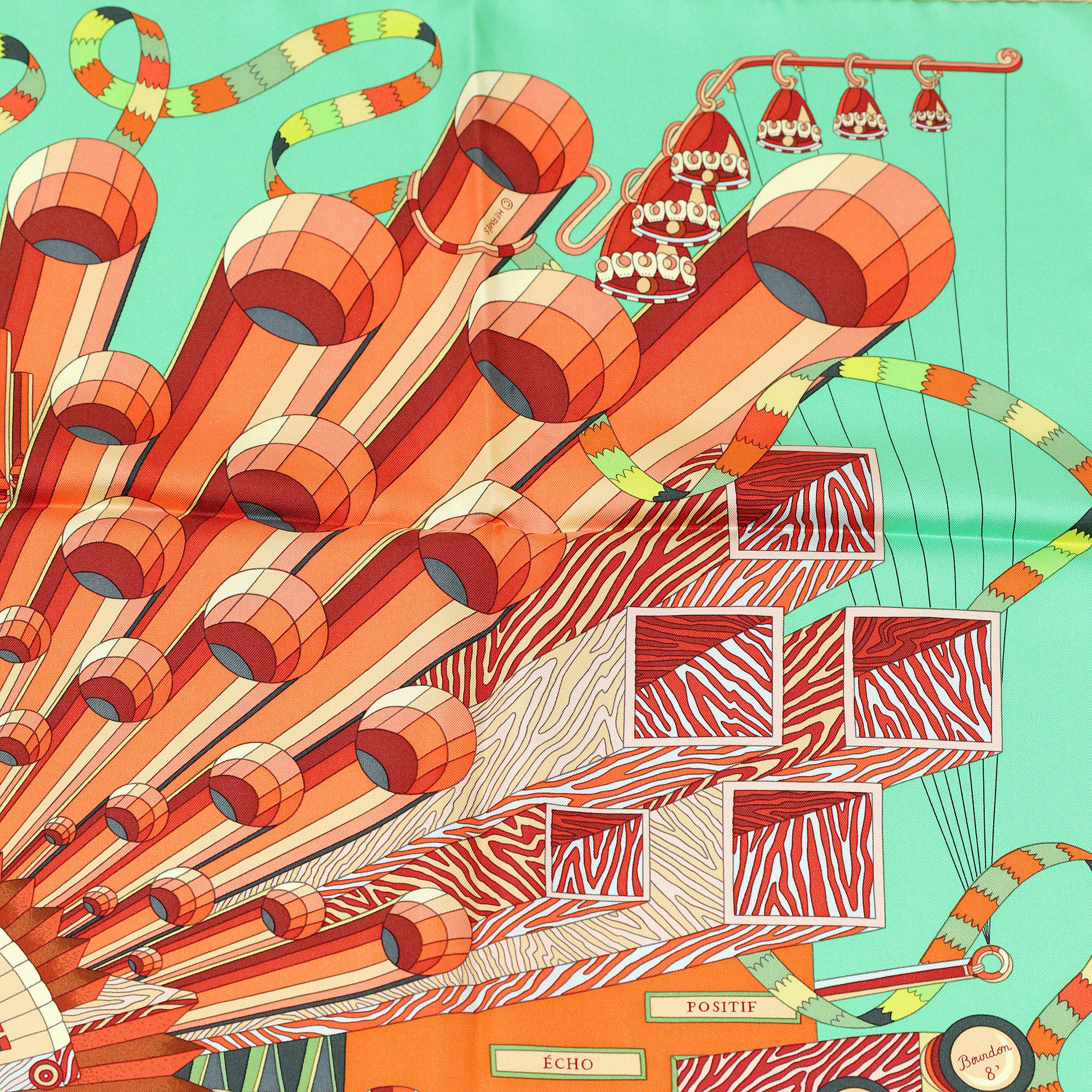 Hermes Scarf "Point d'Orgue" by Pierre Marie 90cm Silk | Carre Foulard