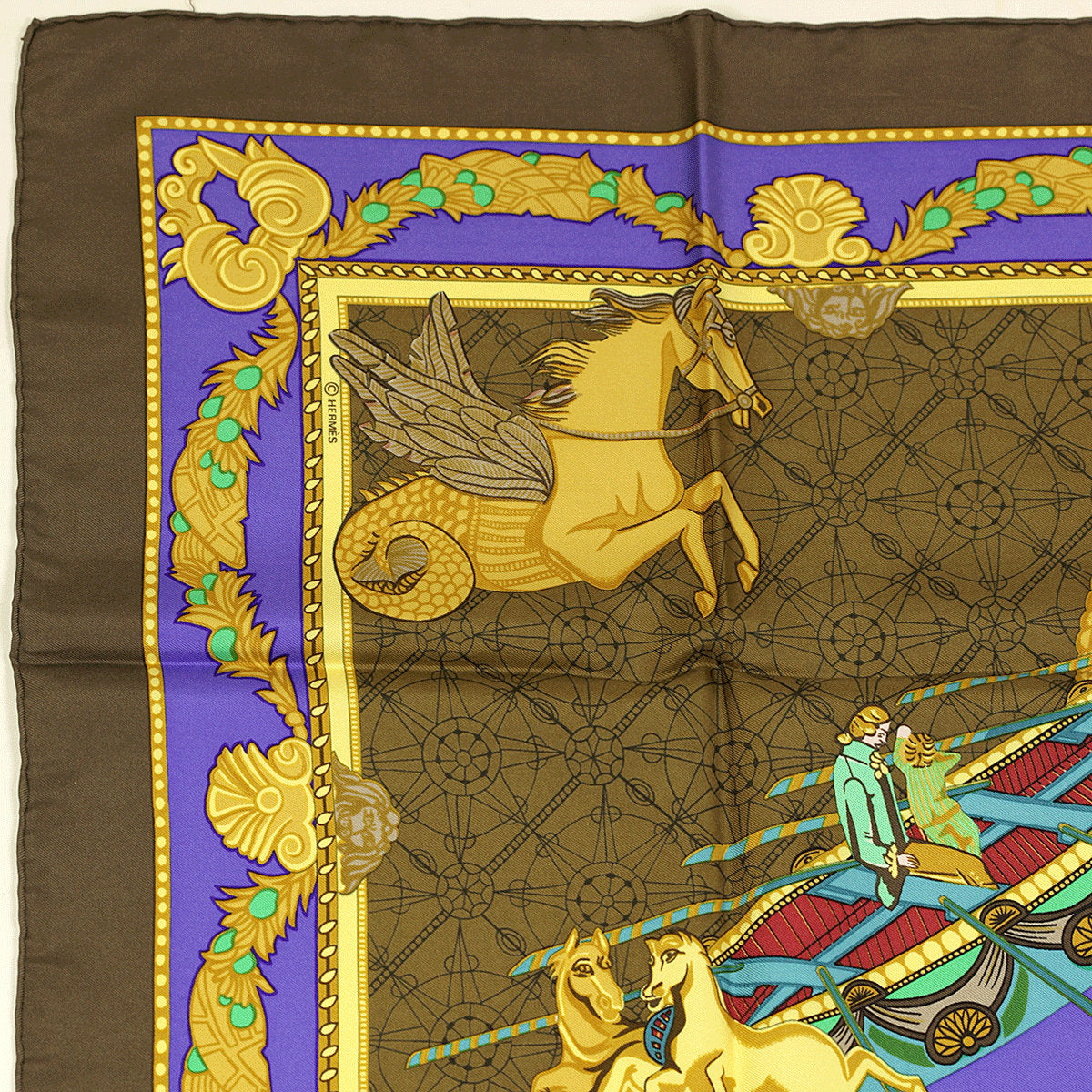 Hermes Scarf "Les Bissone de Venise" by Annie Faivre 90cm Silk | Carre Foulard