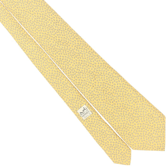 Hermes Men's Silk Tie Geometric Chaine d'Ancre Pattern 5107