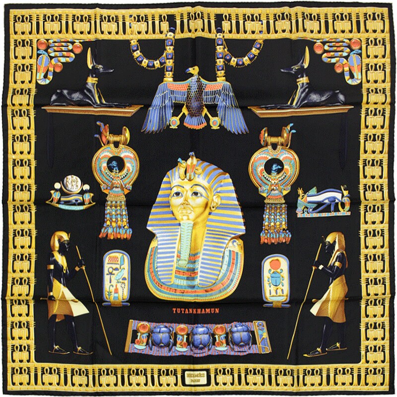 Hermes Scarf "Tutankhamun" by Vladimir Rybaltchenko 90cm Silk | Foulard Carre