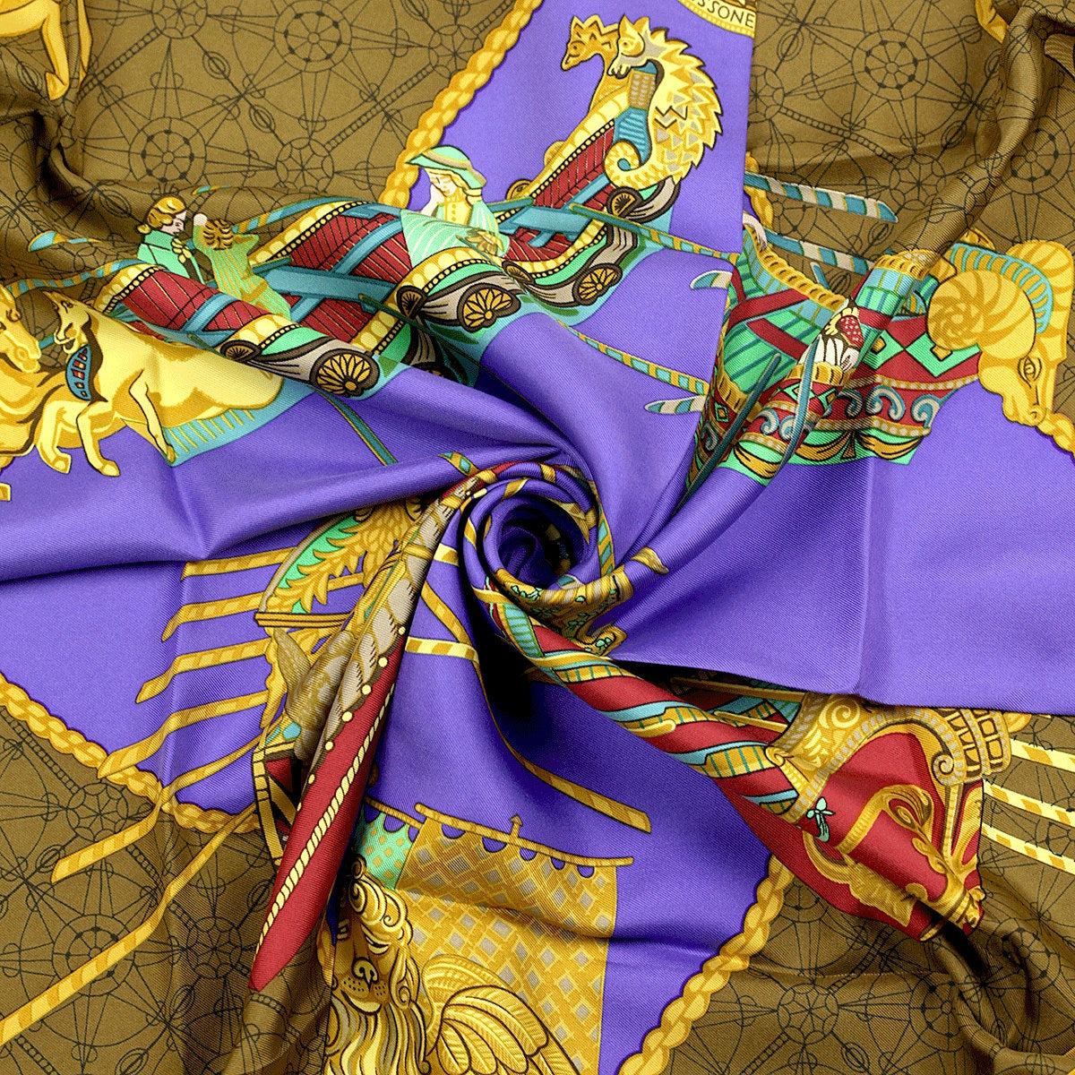 Hermes Scarf "Les Bissone de Venise" by Annie Faivre 90cm Silk | Carre Foulard