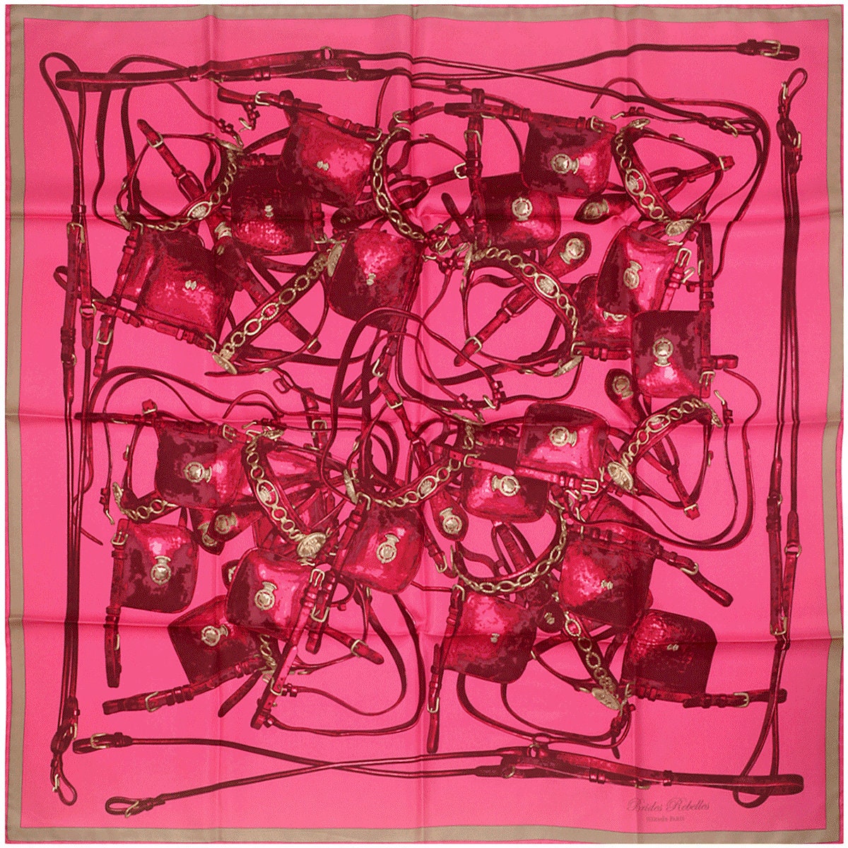 Hermes Scarf "Brides Rebelles" by Benoit Pierre Emery 90cm Silk | Carre Foulard