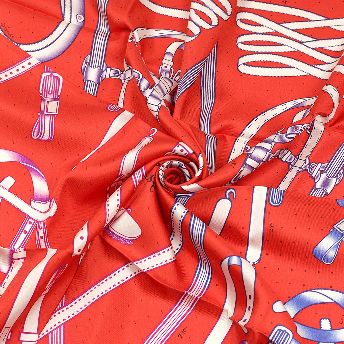 Hermes Scarf "Harnais de Timon" by Florence Manlik 90cm Silk | NWT