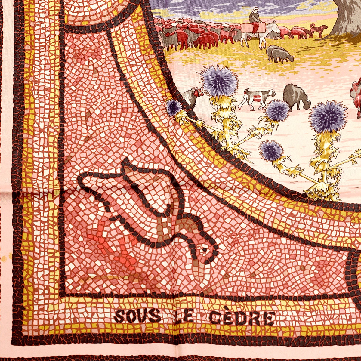 Hermes Scarf "Sous le Cedre" by Dimitri Rybaltchenko 90cm Silk | Carre Foulard