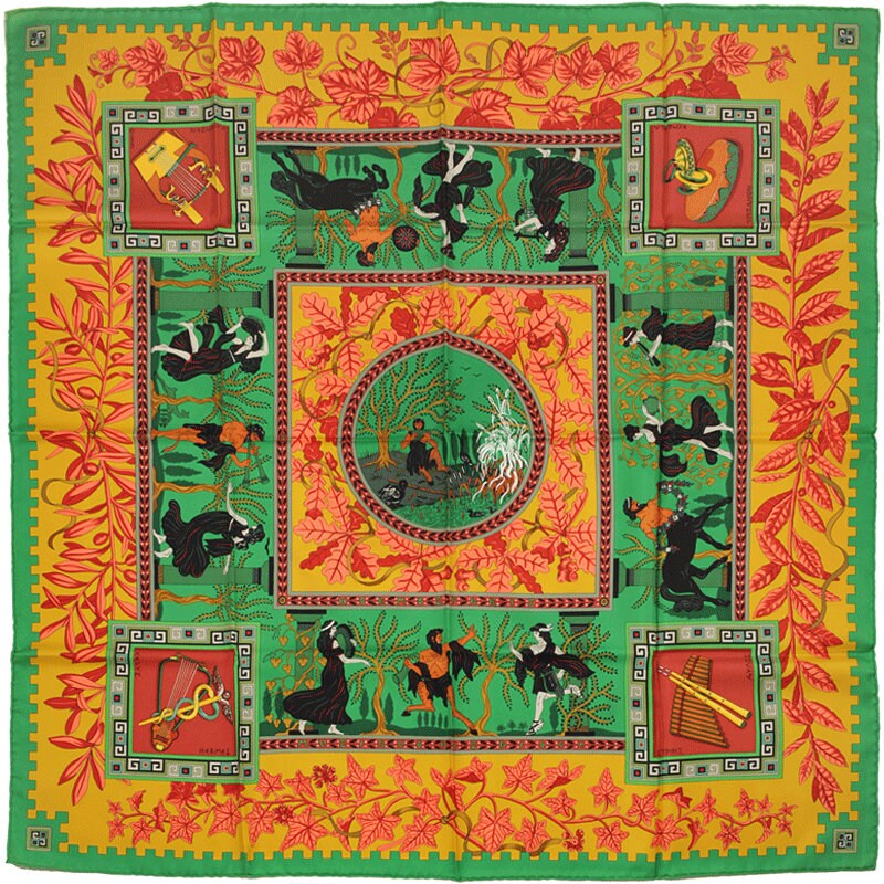 Hermes Scarf "Musique des Dieux" by Claudia Stuhlhofer Mayr Vintage 90cm Silk | Carre